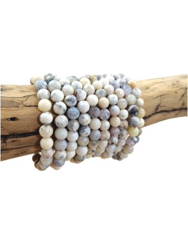 Bracelet agate dendrite perles A