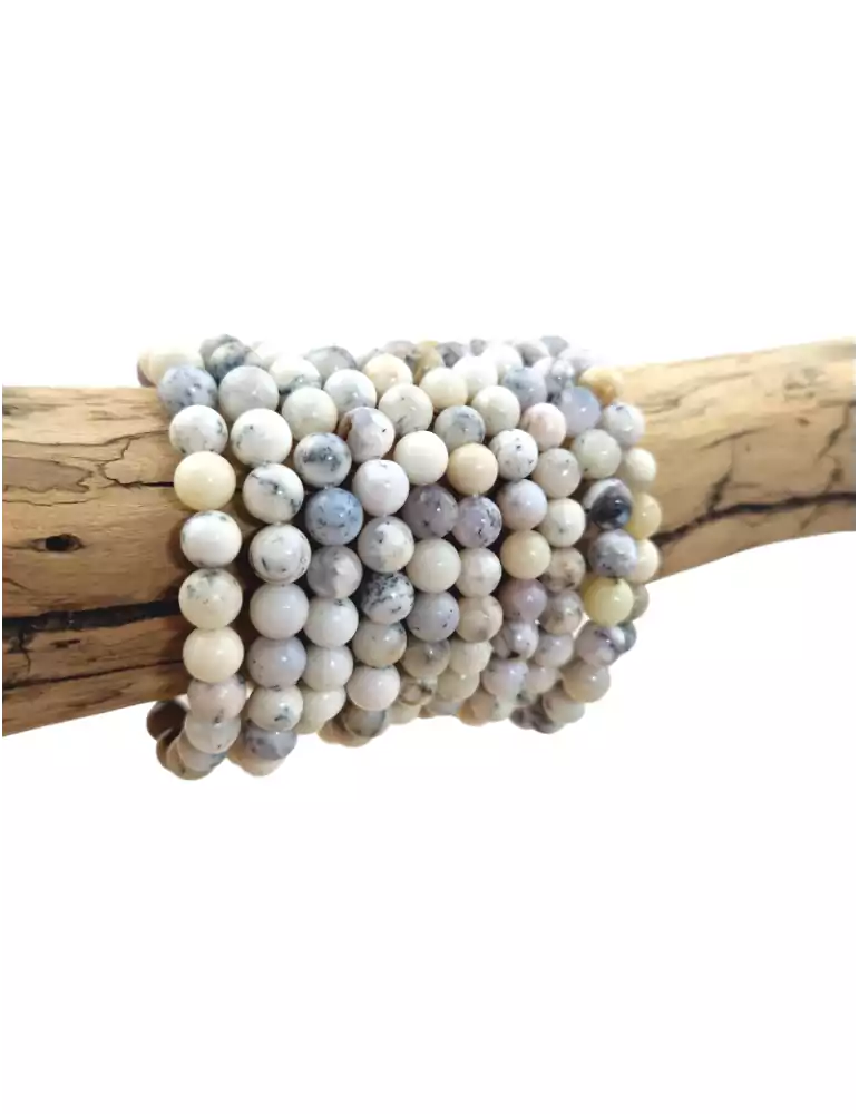 Dendrite Agate Bead Bracelet A