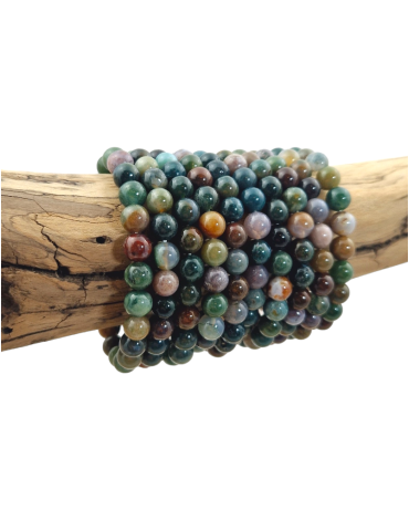 Indian Agate AA Beads Bracelet