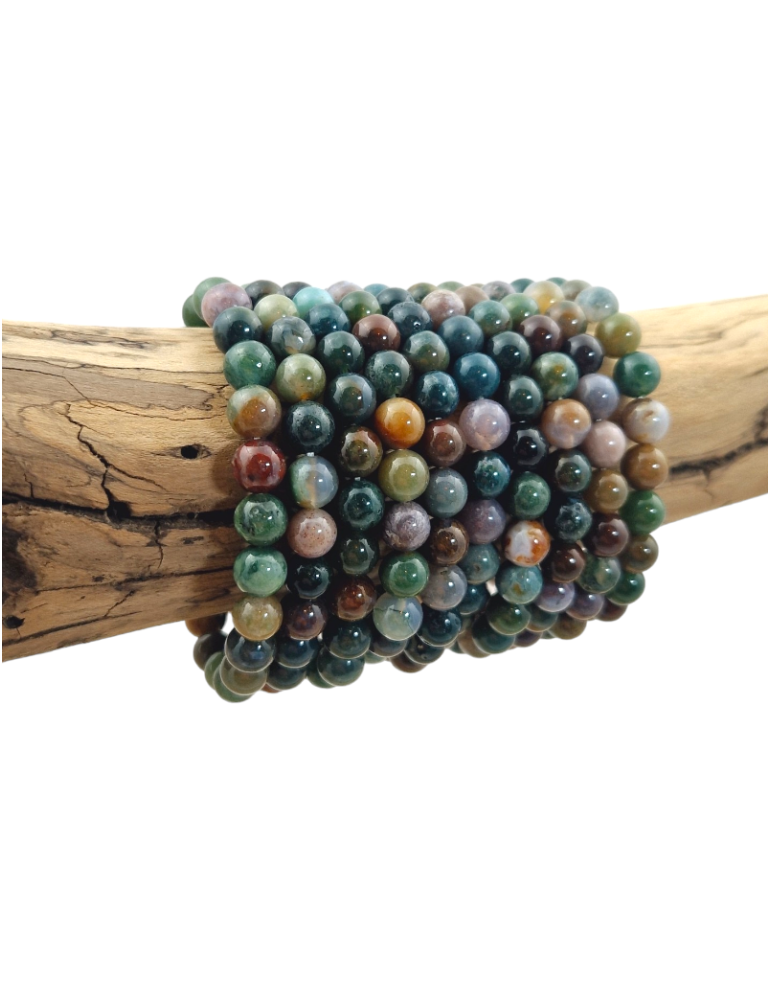 Indian Agate AA Beads Bracelet