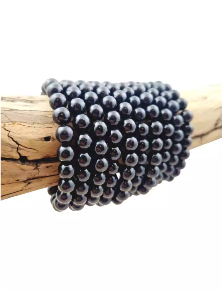 Black sardonyx agate AA bead bracelet