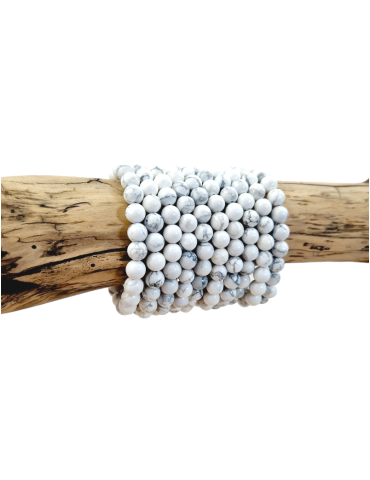 Howlite bead bracelet A