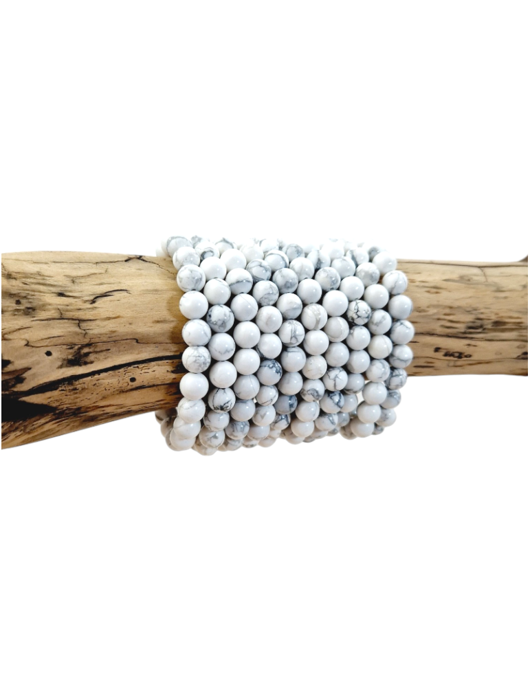 Howlite Perlen Armband A