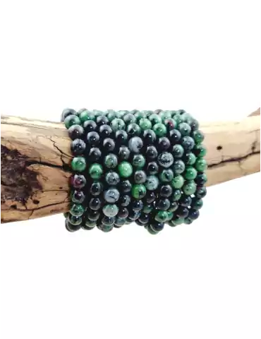 Ruby on zoisite bead bracelet