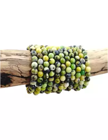 AA Lemon Chrysoprase Bead Bracelet