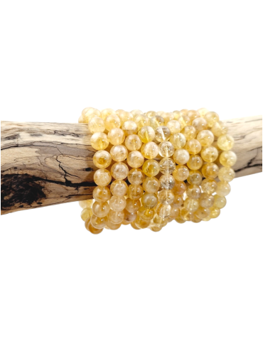 Bracelet citrine naturelle perles A