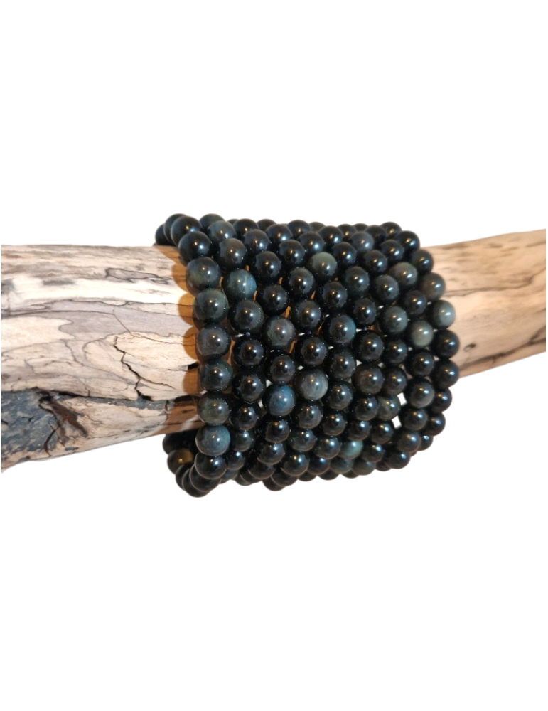 Obsidiaan armband hemelse oog parels AA