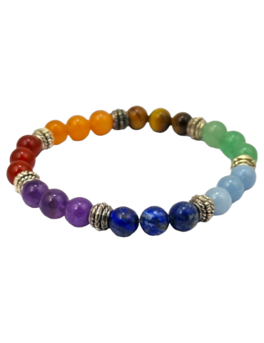 7 chakras bracelet with A bead separators