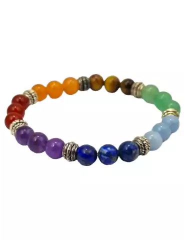 Pulsera de 7 chakras con separadores de cuentas A