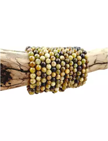 Bracelet grenat vert perles AA