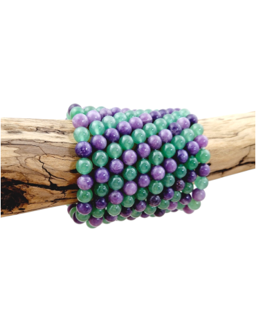 Aventurine and Lepidolite Beads Bracelet