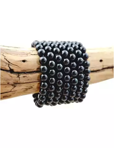 Black jade bead bracelet A