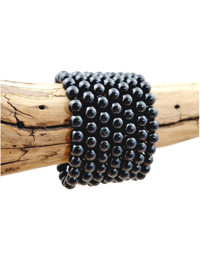 Pulsera de perlas de jade negro A