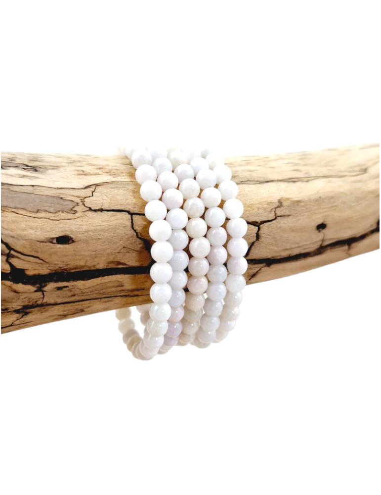 Brazalete de jade blanco perlas A