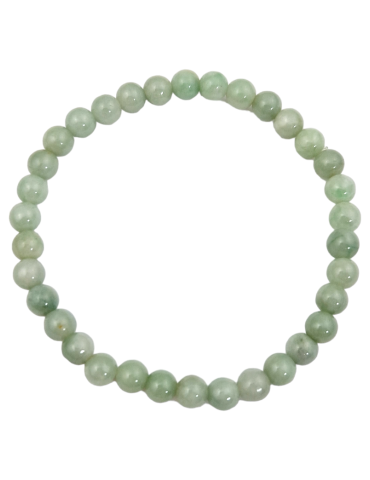 Bracelet jade perles claire AAA