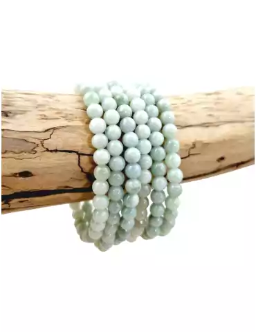 Pulsera de jade con perlas claras AAA