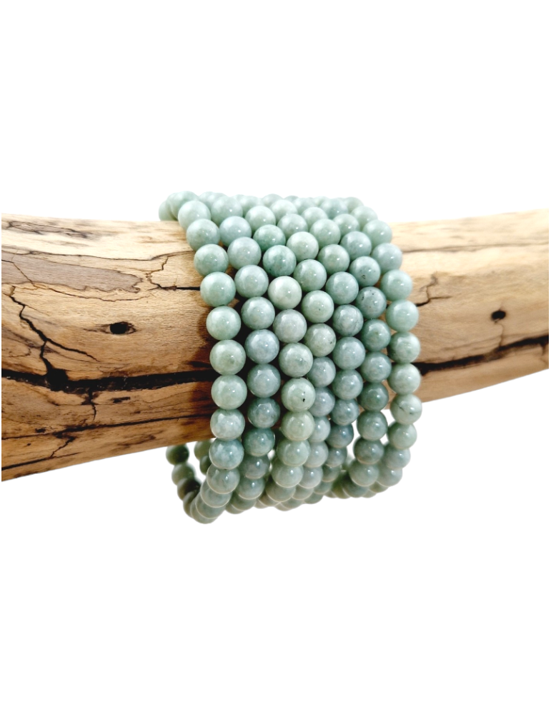 Pulsera de jade oscuro con perlas AAA