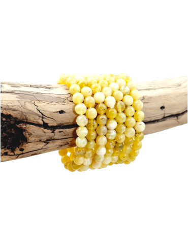Bracelet opale jaune perles AA
