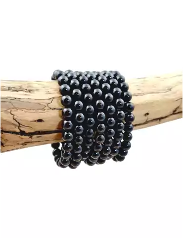 Black Spinel Bead Bracelet