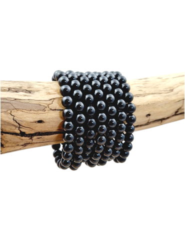 Bracelet spinelle Noire perles A