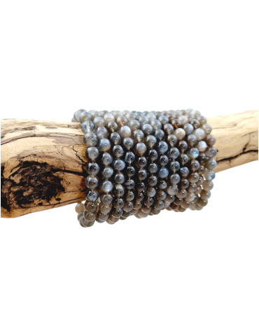 Grey moonstone AA bead bracelet