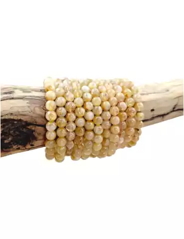 Bracelet quartz rutile perles A