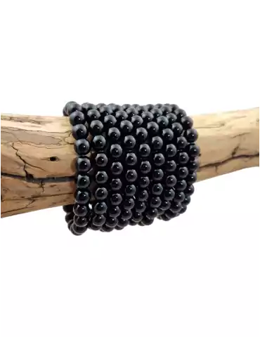 Black Obsidian Bead Bracelet A