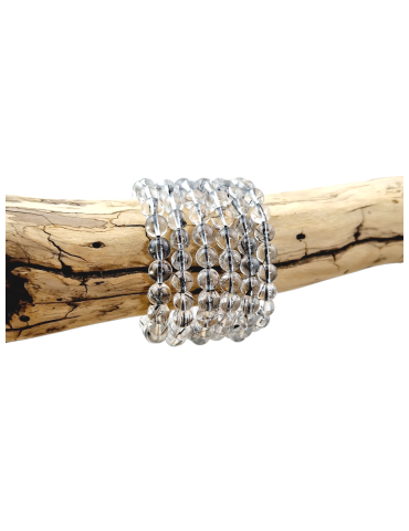 Bracelet quartz tourmaline perles AA
