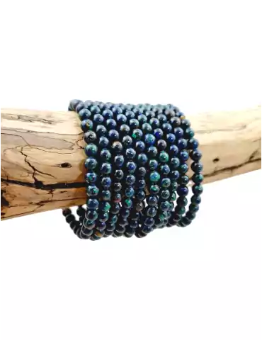 AA Azurite Malachite Bead Bracelet