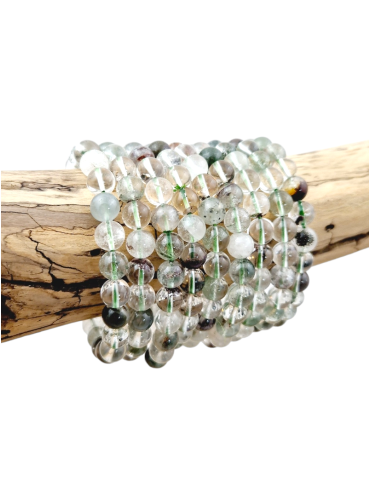 Lodolite Chlorite Beads Bracelet A