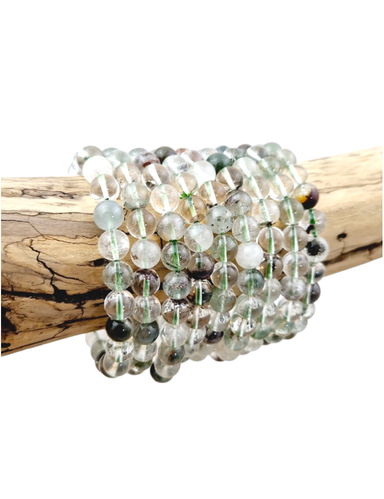 Lodolite Chlorit Perlenarmband A