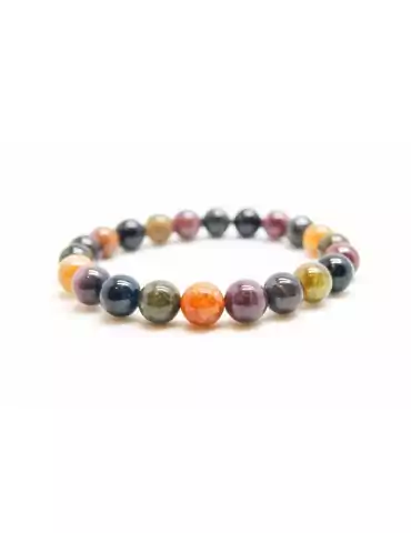 Bracelet tourmaline melon d'eau perles AA