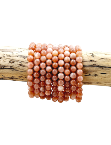 Pink moonstone bead bracelet A