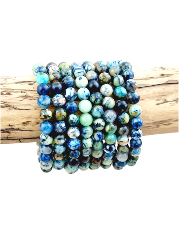 Bracelet turquoise azurite beads A