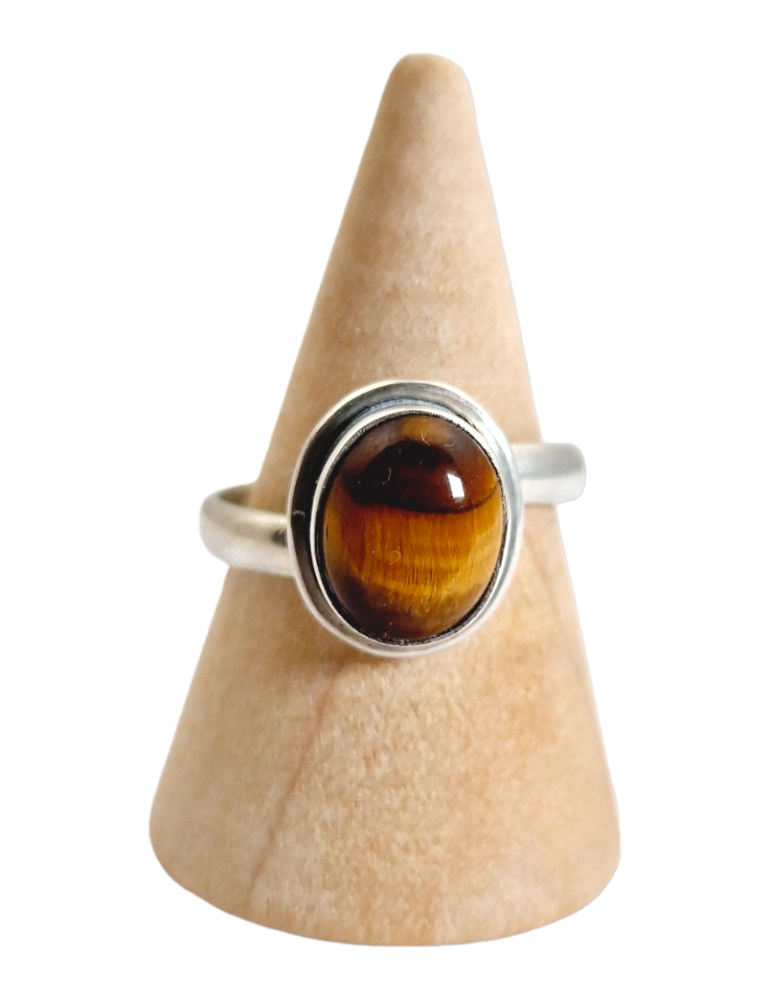 925 Silver AA Tiger Eye Ring