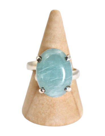 Amazonite ring set in 925 AA silver