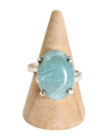 Anello Amazonite incastonato in argento 925 AA