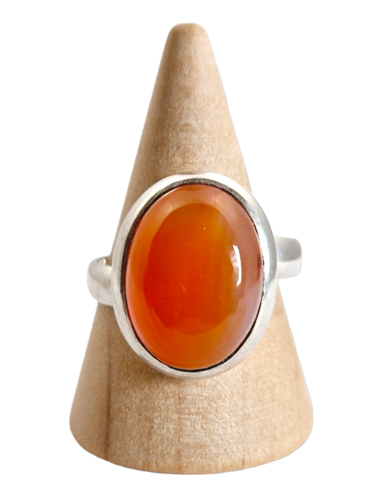 Carnelian Ring 925 Sterling Silver AA