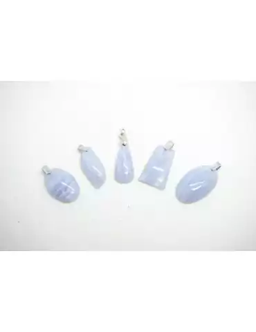 Pendentif Calcedoine (Blue Lace Agate)