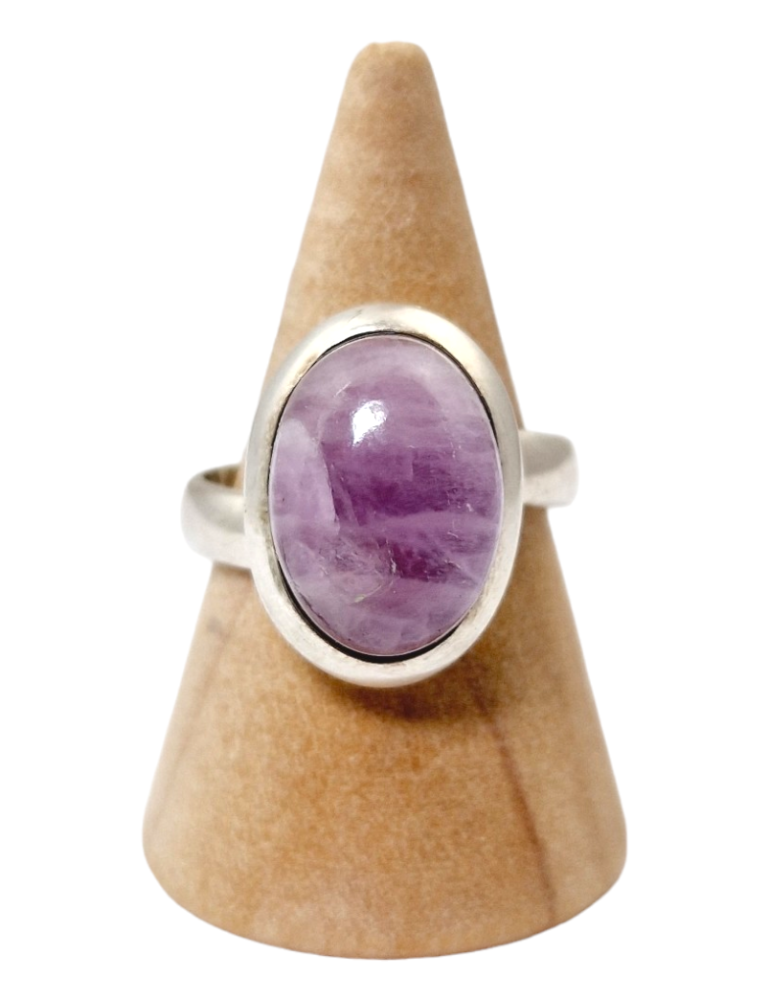 Anello in argento 925 con Kunzite rosa AA