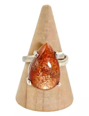 Sunstone Ring Silver 925 AA