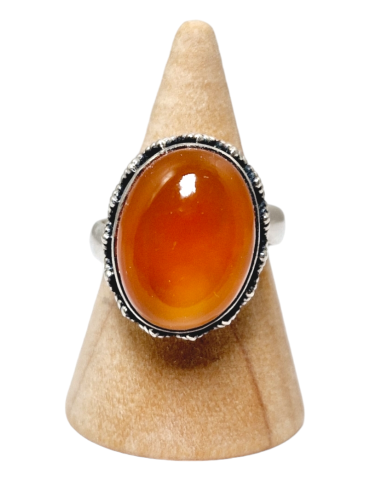 Carnelian ring with Indian 925 silver setting