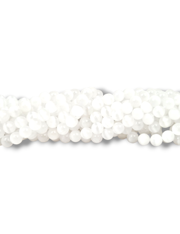 AA Selenite Thread Beads