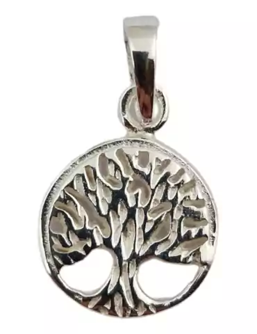 Colgante de árbol de vida tallado 1 plata 925