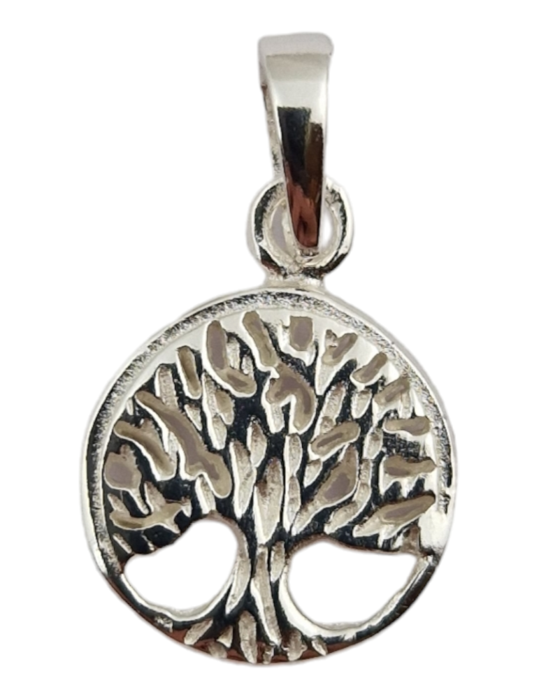 Colgante de árbol de vida tallado 1 plata 925