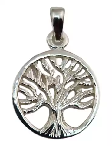 Colgante de árbol de la vida tallado 2 plata 925