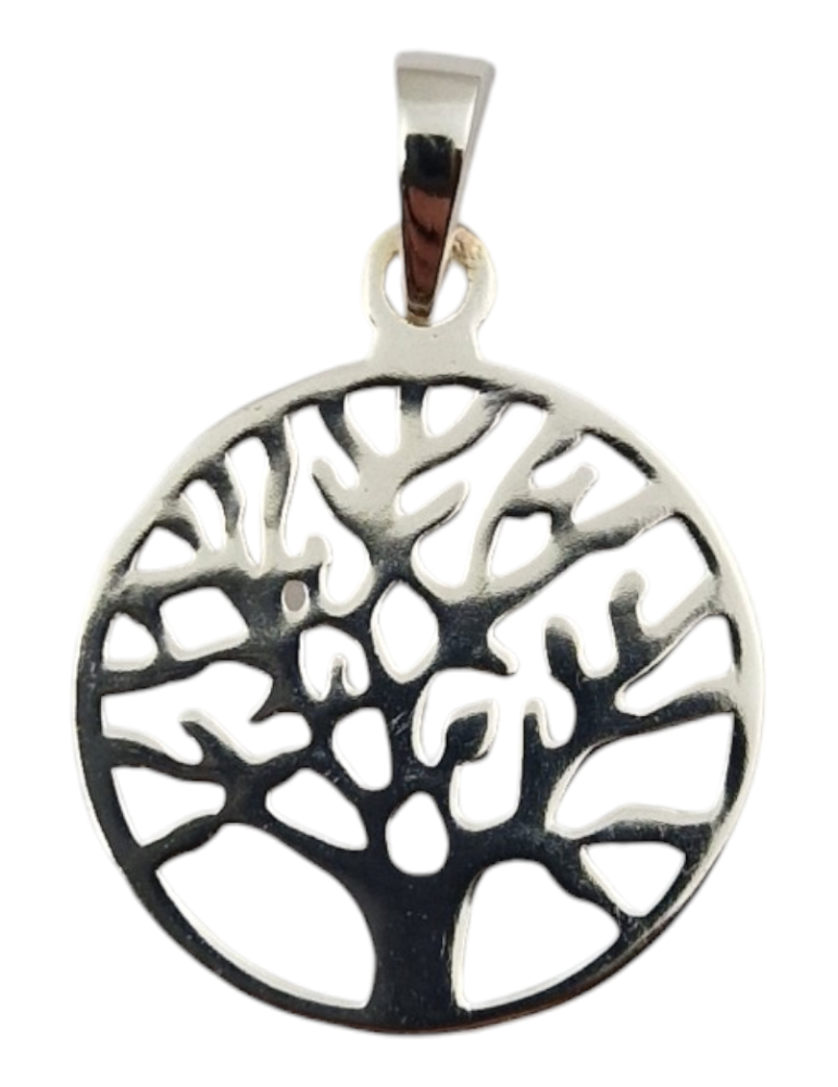 Colgante de árbol de la vida tallado en plata 925 de 3
