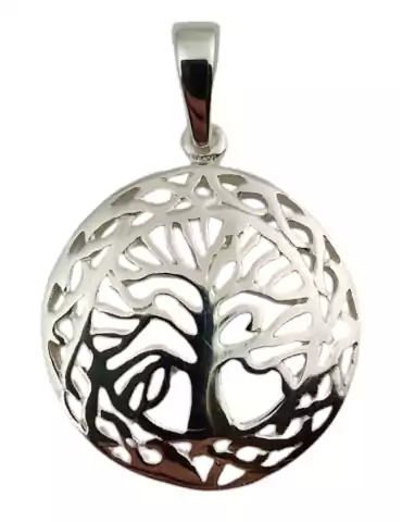 Colgante árbol de la vida tallado 4 plata 925