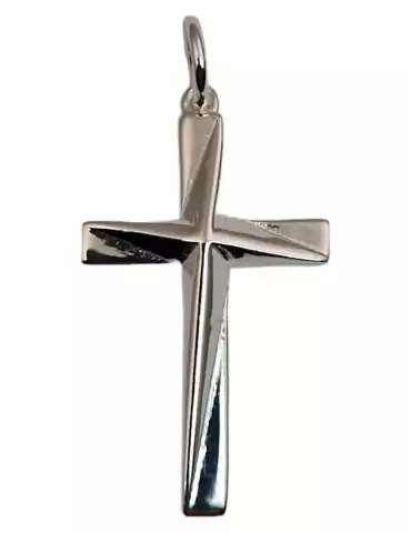 Pendentif croix sculpté argent 925