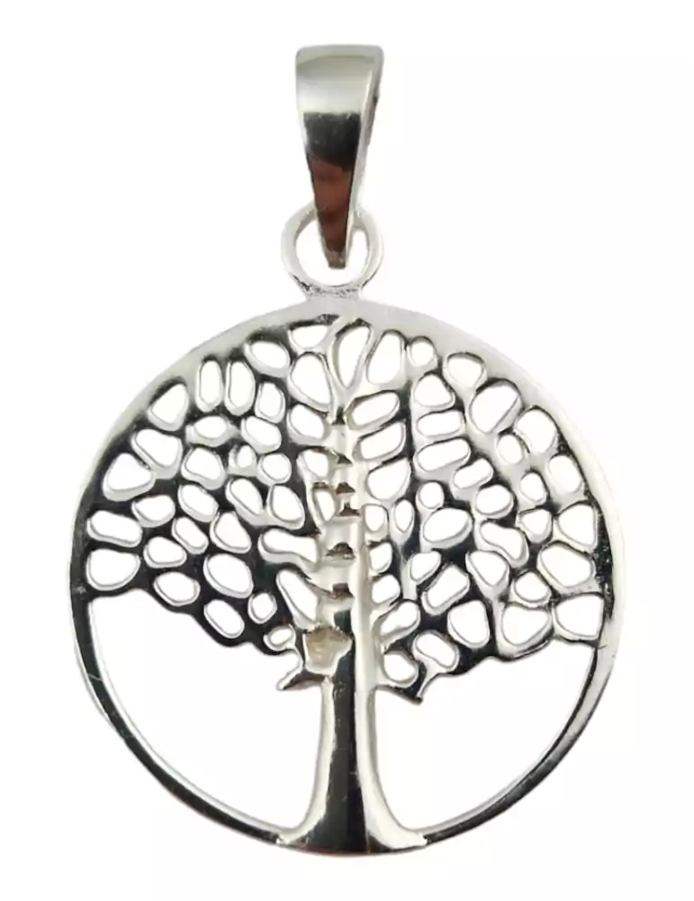 Carved Tree of Life Pendant 5 Silver 925